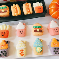Best verkochte halal fruit smaak marshmallow fastfood frietjes burger milk tea vorm zachte zoete suikerspin