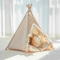 Maison pour chat sécurisée semi-fermée Tente universelle quatre saisons pour animaux de compagnie Maison pour chien