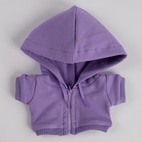 Vêtements de poupée en stock 10/20CM 15CM avec fermetures éclair, pull à capuche, vêtements de poupée en coton, plusieurs couleurs, LOGO personnalisable