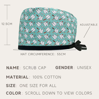 Chapeau chirurgical unisexe en coton tissé 100% avec logo personnalisé, ajustement élastique, accessoires pour hôpital, salon de beauté, délai de livraison de 7 jours