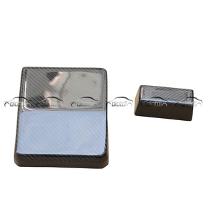 Para Mitsubishi Lancer Evolution EVO 10 X, Cubierta de Fibra de Carbono para la Caja de Fusibles del Motor, 2 Piezas, 2008+ - Product Image 2