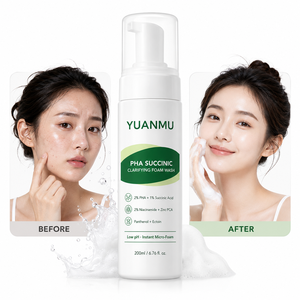 Tratamiento para el Acné con Ácido PHA, Ácido Succínico, Niacinamida, Zinc PCA, Limpiador Facial Espumoso Clarificante de Bajo pH, Equilibra la Oleosidad - Product Image 1