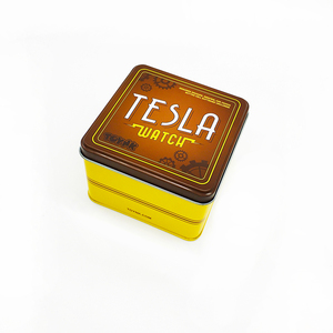 High Quality Square Metal Gift Tin for Promotion Square Watch Metal Tin Box