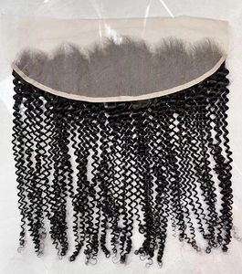 13x4透明見えないHDレースクロージャーストレートボディウェーブクロージャー12Aブラジルバージンレミー人間正面ハイトゥーピー - Product Image 3