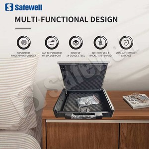 Safewell ps4001e Bán Buôn Phổ Biến Nhất An Ninh Kỹ Thuật Số Sinh Trắc Học Vân Tay Khóa Súng Cầm Tay An Toàn Hộp Cho Súng - Product Image 3