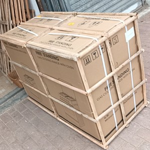 Wooden Frame Solid <b>Box</b> Stackable <b>Crate</b> For Electric Cooker Accessories - Product Image 1