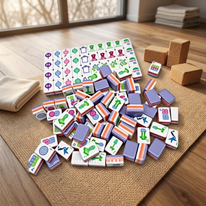 Jeu de Mahjong Américain en Acrylique Bicolore avec Impression Intérieure, 160 Tuiles, pour 4 Joueurs, Norme Américaine, Mélangeur Manuel, Design Moderne et Luxueux, Durable, 2026 - Product Image 5