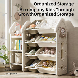 Organizadores e Armazenamento de Brinquedos com Estante, Estante de Livros Infantil e Armazenamento de Brinquedos para Quarto Infantil, Sala de Brincar, Quarto, Berçário - Product Image 2