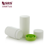 Conteneur de déodorant vide rond en PP de 30 ml, finition mate, option de matériau PCR, emballage cosmétique, impression sérigraphique