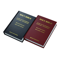 Vente en Gros NIV Version Française Louis Segond Couverture de Journal Imprimée Étude Mini Format Noir KJB Version Anglaise Sainte Bible