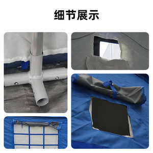 Tente de secours d'urgence chinoise 12m, simple couche, rectangulaire, abri de sauvetage extérieur pour catastrophes, quatre saisons, imperméable, grand espace - Product Image 4