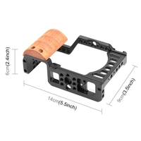 Cage de caméra moderne en bois Alpha 7C / ILCE-7C/A7C PULUZ poignée aluminium métal stabilisateur de cage de caméra