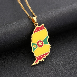 <span class=keywords><strong>Mapa</strong></span> <span class=keywords><strong>DE</strong></span> LA ISLA <span class=keywords><strong>DE</strong></span> Granada con nombre <span class=keywords><strong>de</strong></span> la ciudad, collares con colgante para mujeres y niñas, Color plateado/dorado, joyería <span class=keywords><strong>de</strong></span> <span class=keywords><strong>Las</strong></span> <span class=keywords><strong>Islas</strong></span> <span class=keywords><strong>de</strong></span> Barlovento del Mar Caribe - Product Image 2