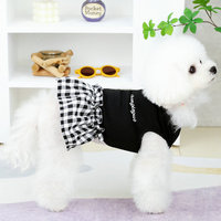 Robe pour chien à volants mignonne, jupe florale à pois avec anneau en D, vêtements de luxe pour chiot avec nœud, robe de princesse d'été pour chat, vêtements pour animaux de compagnie
