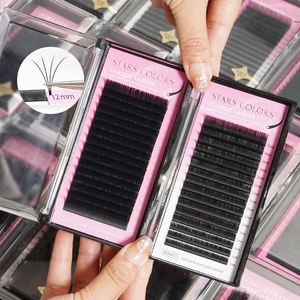 Extensions de Cils Cachemire Vison Haute Qualité Pose Facile Volume <span class=keywords><strong>Russe</strong></span> Cils Noir Mat Effet Velours Cils Individuels - Product Image 1