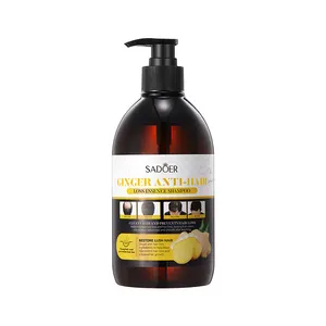 Pacote familiar OEM ODM loção capilar orgânica de gengibre anti-queda de cabelo shampoo nutritivo suave
