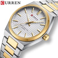 Мужские наручные часы Curren 8439, оригинальные, модные, повседневные, роскошные, деловые, с браслетом из нержавеющей стали, женские кварцевые часы.