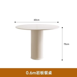 Ensemble <span class=keywords><strong>de</strong></span> table à manger ronde en acier inoxydable style crème, <span class=keywords><strong>4</strong></span> chaises, <span class=keywords><strong>design</strong></span> moderne colonne romaine, petite taille pour usage domestique - Product Image 5