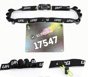 Ceinture porte-dossard de course à pied, triathlon, marathon en acier inoxydable légère avec boucle en gel, ajustement extensible et confortable, sans épingles - Product Image 1