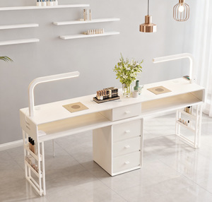 Usine En Gros Nouveau Blanc Crème Style Multi-Fonction Avec <span class=keywords><strong>Aspirateur</strong></span> Lampe <span class=keywords><strong>De</strong></span> Table Nail Shop Spécial Nail Table - Product Image 6