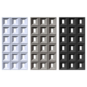 Pu Polyurethane chín vuông lưới hình nhân tạo đá m-loại gạch rỗng cho hiện đại trong nhà sử dụng trường học - Product Image 3