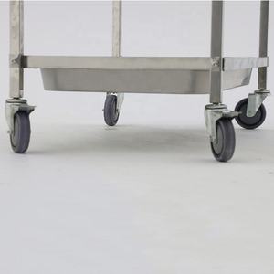 वाणिज्यिक डिश संग्रह कार्ट निलंबन 304 स्टेनलेस स्टील, 2 अलमारियों, 360 ° मूक पहियों रेस्तरां रसोई ट्रॉली - Product Image 4