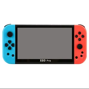 The new hot-selling 7-inch X80 PRO handheld game console supports HD TV connection to PS1 portable joystick video game console