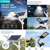 KFSOLAR Lampadaire Solaire Complet IP65 en Alliage d'Aluminium pour Jardin et Parking