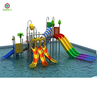 Parc aquatique pour enfants, grande structure de jeux aquatiques, toboggan aquatique en fibre de verre