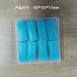 Fábrica Atacado Reutilizável 360 Graus Pet <span class=keywords><strong>Dog</strong></span> Dedo <span class=keywords><strong>Toothbrush</strong></span> Kit Cuidados Dentários para Filhotes Pet <span class=keywords><strong>Toothbrush</strong></span> Limpo - Product Image 3