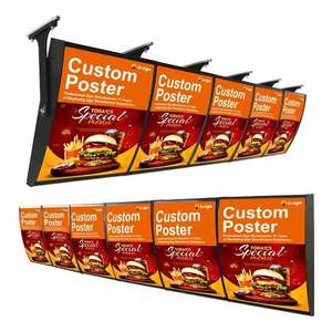 ป้ายเมนูอาหารแบบโค้ง <span class=keywords><strong>KFC</strong></span> McDonald's ป้ายโฆษณา LED กล่องไฟเรืองแสง ร้านอาหารฟาสต์ฟู้ด กล่องไฟทรงโค้ง - Product Image 1