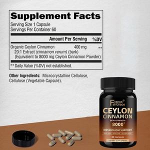 Complément de cannelle de Ceylan de haute qualité pour l'énergie et le soutien cardiaque des adultes, 60 capsules de cannelle de Ceylan - Product Image 3