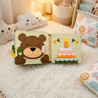Livre sensoriel en feutre pour bébé, livre d'éveil en tissu, jouets éducatifs précoces en feutre