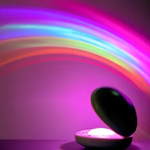 Proyector de luz nocturna, lámpara Led colorida de arco iris, Material ABS, Concha, fabricación de fábrica