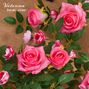 ดอกกุหลาบวิคตอเรียนประดิษฐ์จากผ้าไหมสำหรับตกแต่งผนัง เพดาน และสวน - Product Image 4