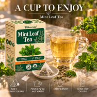 Teh Daun Peppermint Murni Langsung dari Pabrik, 90g 30 Sachet, Penunjang Pencernaan, Pereda Kembung, Teh Herbal Grosir