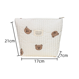 Bonito estuche con cremallera para hacer cosméticos, acolchado para mamá, bolso de mano portátil, bolso de mano, bolso de mano, bolsa de almacenamiento de viaje para mujer - Product Image 6