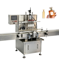 Ligne de production automatique de remplissage de parfums en flacons de verre à pression négative à 4 têtes avec système de convoyage