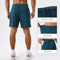 Shorts de sport tricotés pour hommes grande taille, taille mi-haute, décontractés, séchage rapide, respirants et élastiques