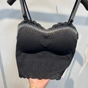 Débardeur court élégant à fines bretelles et rembourré pour <span class=keywords><strong>femme</strong></span>, à porter seul ou en sous-vêtement - Product Image 4