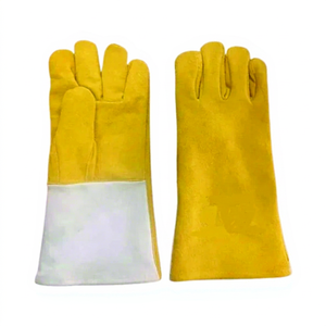 Guantes de Soldadura de Cuero Resistentes Holy Signs International, Forro de Algodón, Resistentes al Calor, Aplicación TIG, Palma Reforzada, Largos - Product Image 1
