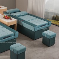 Canapé de réflexologie électrique inclinable original en velours pour salon commercial avec fonctions de bain de pieds et de réflexologie