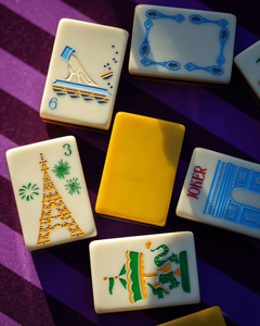 Jeu <span class=keywords><strong>de</strong></span> Mahjong sur le thème <span class=keywords><strong>de</strong></span> Paris avec design Tour Eiffel et <span class=keywords><strong>Moulin</strong></span> <span class=keywords><strong>Rouge</strong></span> - Product Image 1