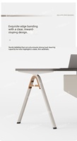 Escritorio Ejecutivo Moderno y Minimalista, Construcción en MDF, Muebles de Oficina de Diseño de Lujo para Directores y Jefes, Estética de Alta Gama
