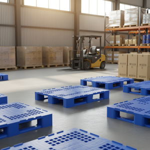 Etap 80x120 MW Heavy Duty <b>Storage</b> Pallet Industrial Plastic 2 Runner <b>Racking</b> Pallets 2.0T Dynamic Load 2-Way Entry - Product Image 3