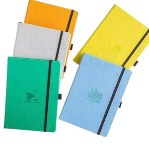 <b>A5</b> Logo Customized Pocket Notepad Pu Leather <b>Diary</b> Custom Elastic Band Hardcover Planner Journal Notebook - Product Image 1