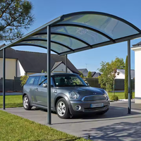 Abri de voiture extérieur imperméable pour deux voitures, design moderne, garages, cadre en aluminium