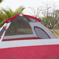 Tente de camping double couche imperméable pour 2-3 personnes, portable, anti-UV, coupe-vent, tente familiale