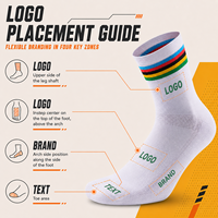 Chaussettes de sport personnalisées pour hommes, en coton, mi-mollet, athlétiques, pour le basketball, respirantes, à rayures, pour le sport