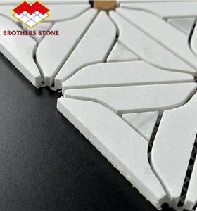 <span class=keywords><strong>Mosaico</strong></span> de piedra natural Rosa Norvegia con incrustaciones de latón moderno para pared y suelo para Decoración de cocina - Product Image 5